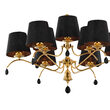Candelabru modern alama cristale abajururi textile 9xE27/60W Egida 1797 Jupiter